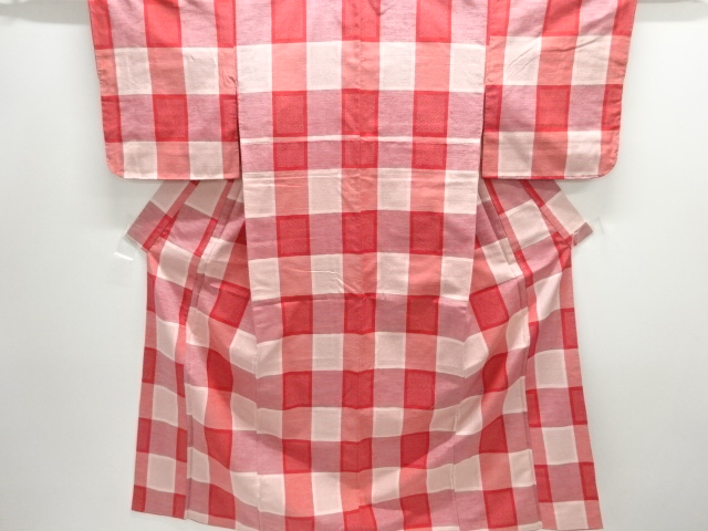 JAPANESE KIMONO / TSUMUGI / UNUSED / WOVEN GRID